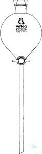 Separatory funnel globe shaped 250ml ST 29/32