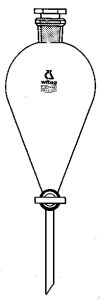 Separatory funnel conical 100ml NS 19/26
