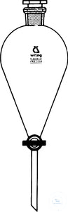 Separatory funnel 250 ml conical ST-PTFE-plug