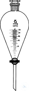 Separatory funnel 100 ml conical ST-PTFE graduated