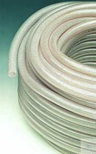 PVC-tubing with braid, reinforced, 13 x 20 mm, per meter