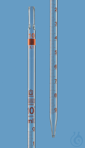 Graduated pipette, SILBERBRAND-ETERNA, B, 20 ml:0,1 ml total delivery AR-Glas
