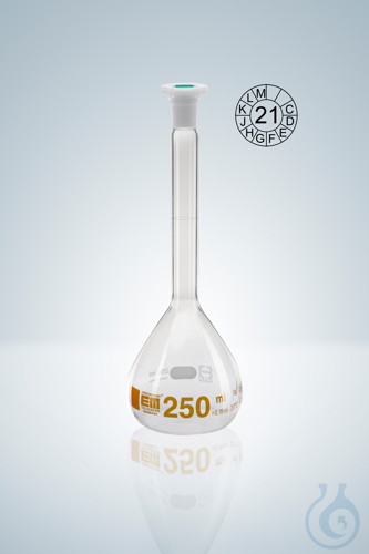 VOLUMET. FLASK A CC 25 ML, POLYST. AMBER GRAD. NS10/19