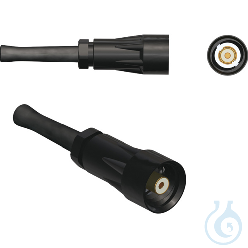 K 1 A, Plug cable combination, coaxial electrode plug, 1 m coaxial cable, DIN