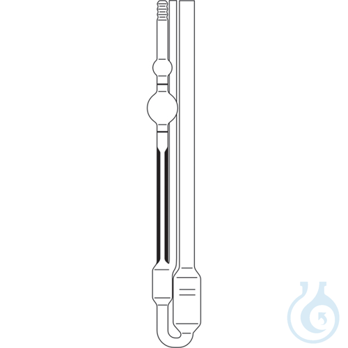 502 41, Ubbelohde viscometer (DIN), calibrated for manual measurements,