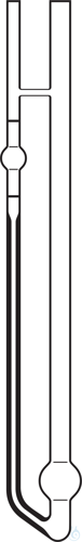 516 10, Micro-Ostwald viscometer, calibrated for manual measurements, Capillary