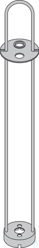 053 97, Bracket, stainless steel, for Micro-Ostwald viscometers