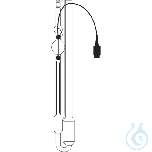 587 23, Ubbelohde viscometers (DIN) with TC sensors, calibrated for automatic