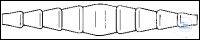 Tubing connector, serrated ends from 6m