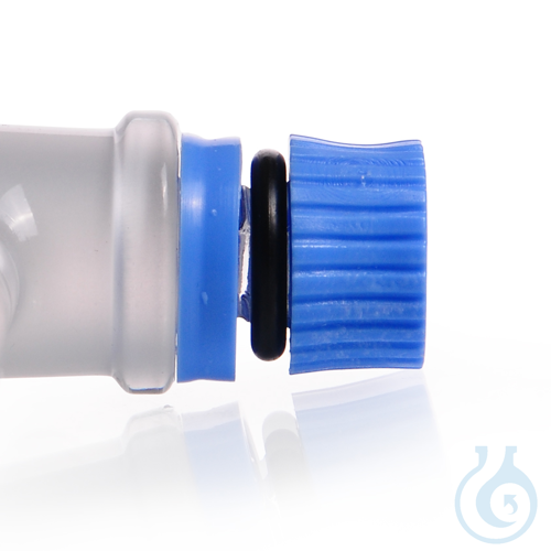 Three part retaining device for Stopcock Key threaded, SBW-J glass, complete