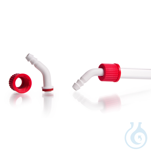Plastic Hose Connection, PP, with silicone seal, with PBT screw cap, bent