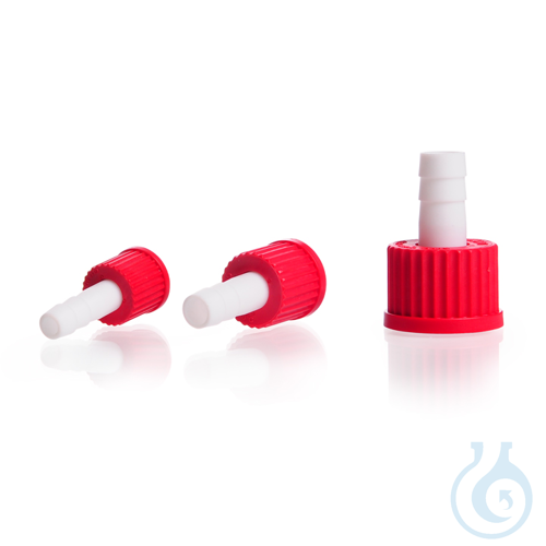 PTFE Hose Connection, straight, with silicone seal (VMQ), with screw cap PBT