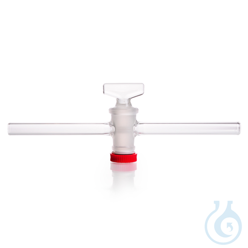 DURAN® Single Way Stopcock, with DURAN® key, with groove, complete