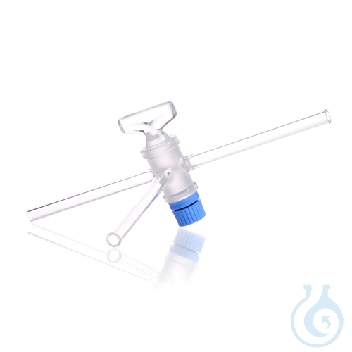 DURAN® Three-Way Stopcock, with SBW-J key, T-bore