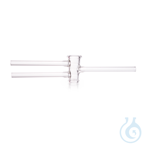 DURAN® Two Way Stopcock, double oblique bore, ground and polished, without key