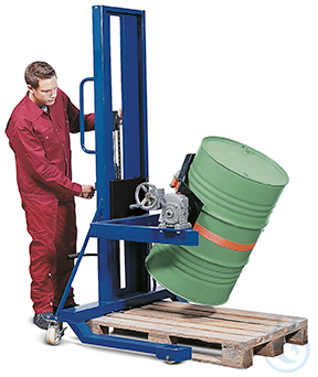 drum lifter made of steel (w. prism jaws), wide running gear