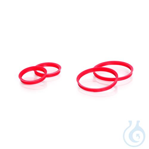 DURAN® High Temperature Screw Cap and Pouring Ring (PBT, ETFE, red)
