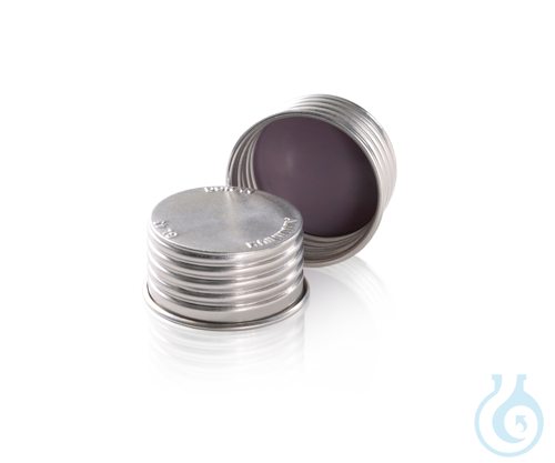 DURAN® GL 45 Aluminium Screw Closure, closed top, with high temperature cap line