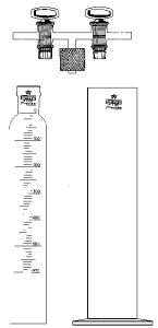 Gas bell, grad. 1000:10 ml, resistant