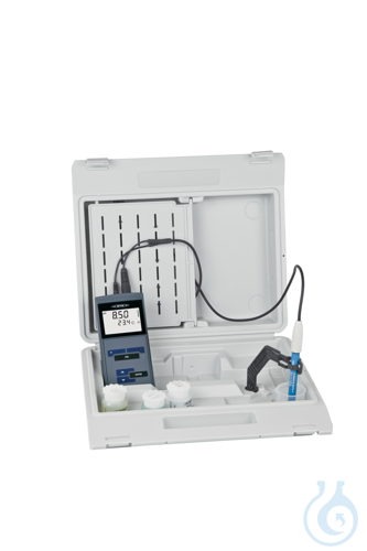 pH 3110 SET 2, Easy-to-operate, robust pH/mV-meter with large LCD-display, for p