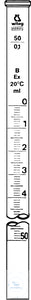 Burettes tube class B clear glass