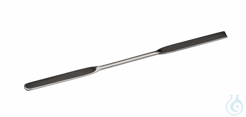 Micro spatula double 18/10 steel, LxW=130x5mm