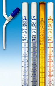 Burettes 100 ml:0,2, with straight needl