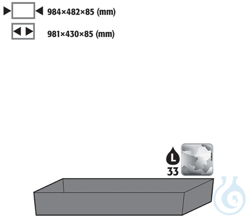 bottom collecting sump sh.steel galv. for CS B1055 984x482x85