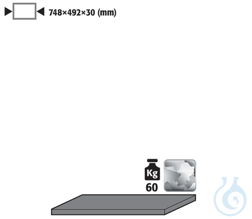 shelf sh.steel galv. for CS B810 748x492x30
