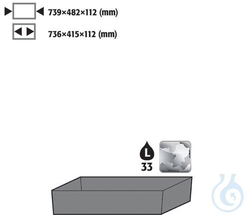 bottom collecting sump sh.steel galv. for CS B810 739x482x112