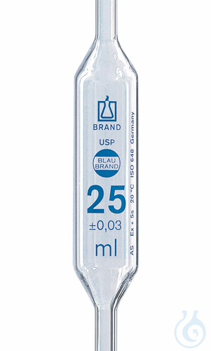 Bulb pipette BLAUBRAND cl. AS USP DE-M, 40 ml, one-mark, AR-Glas