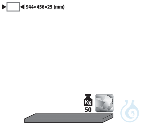 shelf sh.steel galv. for EM B950 944x456x25