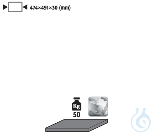 shelf sh.steel galv. for CS B1055 474x486x30