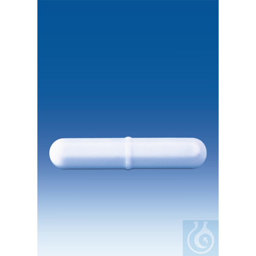 Magnetic stirring-bar, PTFE, OCTAGON, 10 x 25 mm, with pivot ring