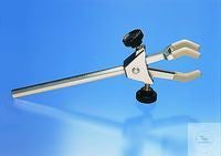 Duralumin clamp with PVC-coated jaws, with 2 wheel screws, length approx. 230