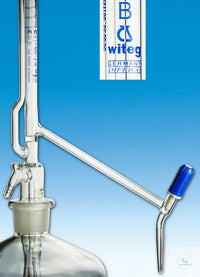 Pellet burette 25 ml DIN-B amber glass