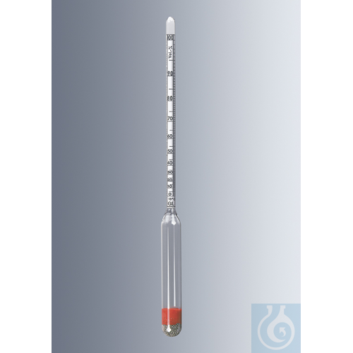 Alcoholometers acc. to Gay-Lussac,