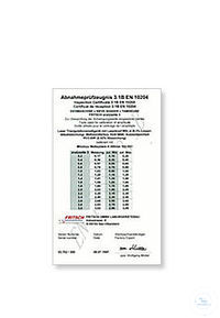 inspection certificate for sieves 3.1 EN 10204