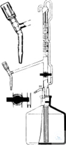Pellet burette 50 ml DIN-B amber glass PTFE-needle