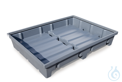 Rack sump PE grey forklift accessible V=400L, 1780x1315x315