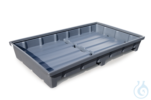 Rack sump PE grey forklift accessible V=480L, 2180x1315x315