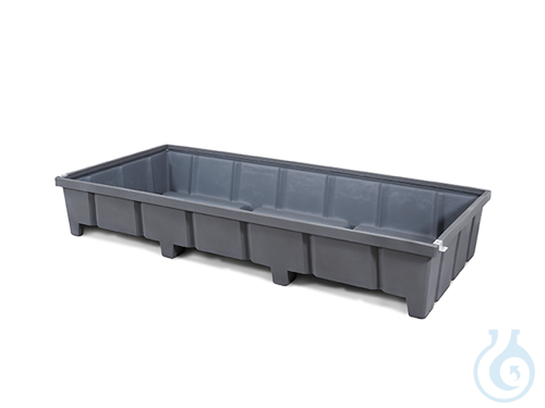 Rack sump PE grey forklift accessible V=600L, 2680x1315x315