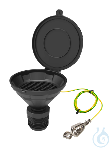 Funnel with lid ''MARCO'', V2.0, R2'' BSP/G2'' (m) + 2''-Tri-Sure (m), conduct