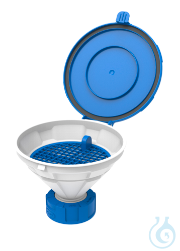 Funnel with lid ''MARCO'', V2.0, S60/61, Type 2, with removable sieve, funnel-di