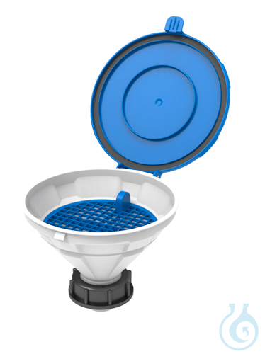 Funnel with lid ''MARCO'', V2.0, S55, Type 2, with removable sieve