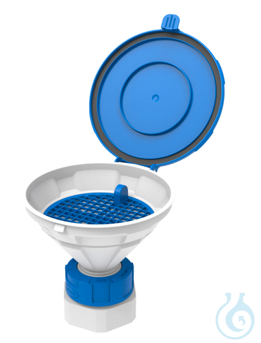 Funnel with lid ''MARCO'', V2.0, S65, Type 2, with removable sieve, funnel-dia
