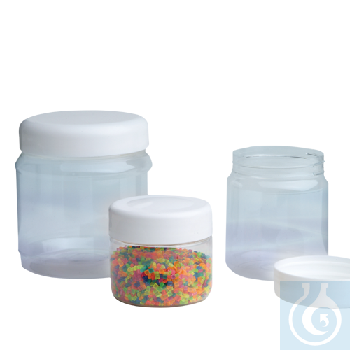 neoChoice Glasklare Runddose (PET), 250 ml, mit Schraubdeckel