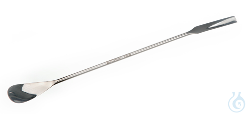 Spoon spatula 18/10 steel, LxW=235x18mm, type Analyse