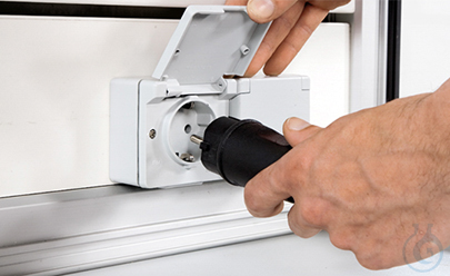 socket(s) surface-mounted sockets 1 pair 230 V, IP44, up to 16A T750/850