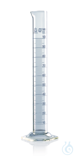 Grad.cyl. tall form BLAUBRAND A USP DE-M, 50 ml: 1 ml, Boro 3.3